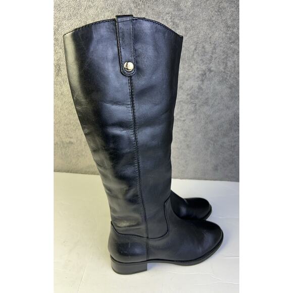 INC International Concepts Fawne Leather Riding Boots Black Size 6.5 Knee High - Picture 3 of 6